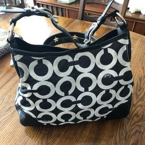Coach Black & White Purse